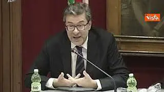 Giorgetti: "Non ci chiedano di andare contro interessi Italia, non possiamo accettare tutto"