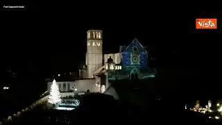 L'accensione dell'albero di Natale di Assisi