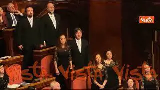 Enrico Mentana al concerto di Natale al Senato