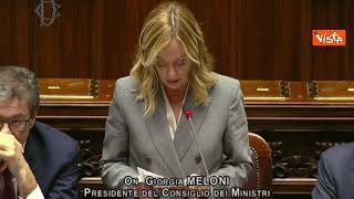 Meloni: "Italia credibile grazie a Governo e Giorgetti". L'applauso dai banchi della maggioranza