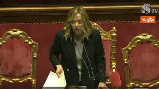 Meloni interrotta durante replica al Senato, La Russa richiama all'ordine