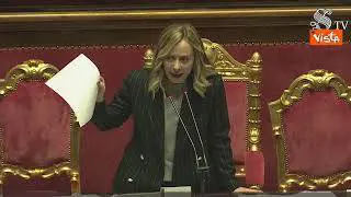 Meloni al Senato mostra il fax di Di Maio sul Mes:: "Lasciato pacco, firmato da dimissionari"