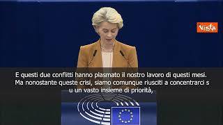 Von der Leyen: Conflitti in Ucraina e Israele hanno plasmato lavoro di questi mesi