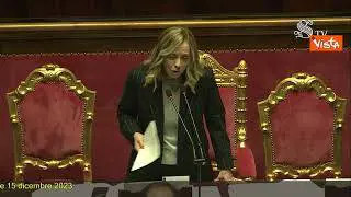 Meloni interrotta al Senato durante la replica: Dai basta ragazzi