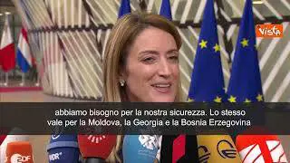 Metsola: "Vertice storico, allargamento importante per tutti"