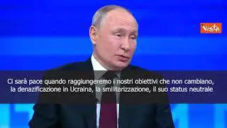 Putin: Ci sarà la pace quando avremo raggiunto i nostri obiettivi