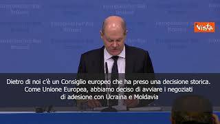 Negoziati adesione Ue Ucraina e Moldova, Scholz: Decisione storica