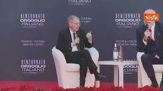 Giorgia Meloni in prima fila ad Atreju applaude durante intervento Edi Rama