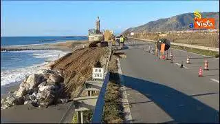 Avviati gli interventi di Anas lungo la SS18 Tirrena inferiore a Nocera Terinese, Catanzaro