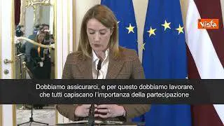 Metsola in Lettonia: "Votare è un investimento per il futuro"