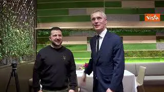 Zelensky incontra Stoltenberg a Davos: "Rafforzare difesa Kiev"