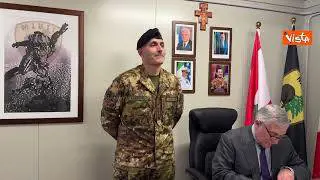 Tajani visita la sede della missione militare italiana a Beirut