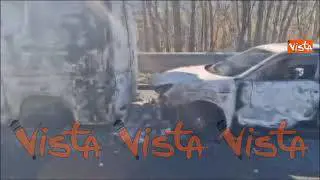 Siligo, quel che resta dell'assalto ai portavalori sulla 131