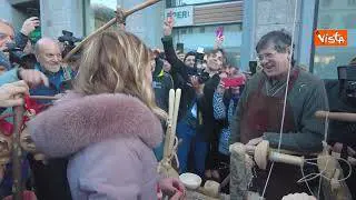 Meloni tra gli artigiani della Fiera di Sant'Orso di Aosta