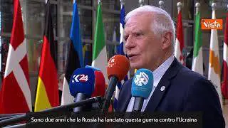 Borrell al Consiglio Europeo: "Guerra della Russia all'Ucraina minaccia l'UE"