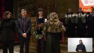 Laurea a Giulia Cecchettin, standing ovation all'Università di Padova