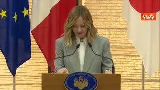 Meloni: "Con Giappone forte convergenza di vedute"