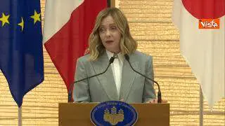 Meloni a Kishida: "Invieremo portaerei Cavour e F35 per esercitazioni indopacifico"