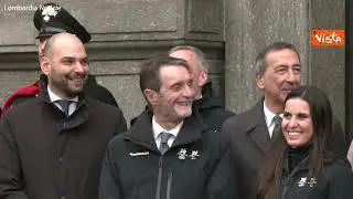 Milano-Cortina, svelati a Milano i simboli delle Olimpiadi invernali del 2026