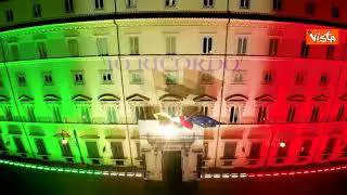 "Io Ricordo", il messaggio tricolore su Palazzo Chigi per le vittime delle Foibe
