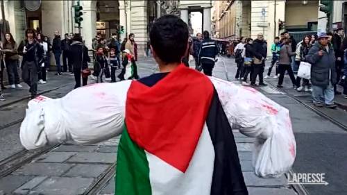 Corteo pro-Palestina a Torino