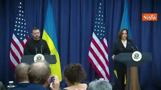 Zelensky incontra la vicepresidente Usa Kamala Harris alla Conferenza di Monaco sulla sicurezza