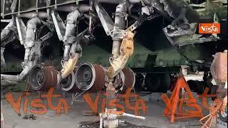 Ecco i resti dell'Antonov An-225 Mriya. L'aereo più grande al mondo distrutto dai russi in Ucraina