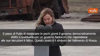 Meloni a Hostomel: Questo luogo è il simbolo del fallimento di Mosca