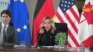 G7 Italy, Meloni presiede la prima riunione da Kiev