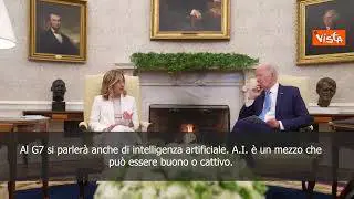 Meloni a Biden: Intelligenza artificiale deve essere incentrata sull'uomo