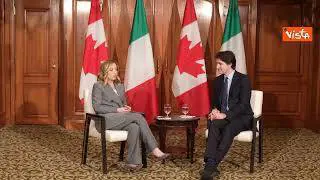 Medio Oriente, Meloni a Trudeau: "Evitare escalation del conflitto"