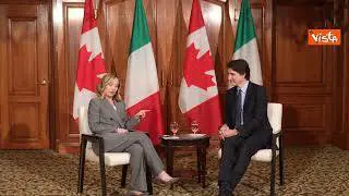 G7, Meloni a Trudeau: "Molto da condividere, in Puglia assaggio delle tradizioni italiane"