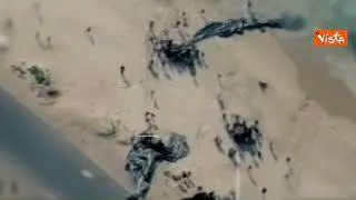 Ecco il lancio degli aiuti umanitari di Usa a Gaza