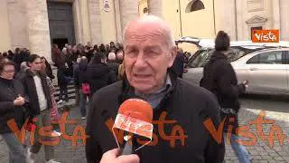 Funerali di Ennio Calabria, Bertinotti: "Un grande artista che ha indagato la cultura del 900"