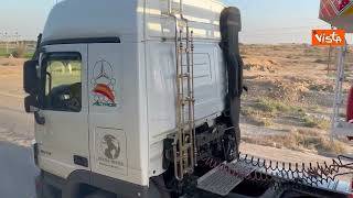 Medio Oriente, camion dalla Turchia per portare aiuti umanitari a Gaza. Le immagini