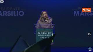 Meloni: "Ero recalcitrante su Marsilio. Ora spero primo Presidente abruzzese rieletto"
