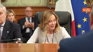 Meloni riceve sindacati forze di Polizia a Palazzo Chigi