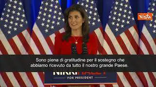 Nikki Haley si ritira da primarie USA: "È il momento di sospendere la mia campagna"