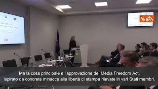 Jourova: "Il Media Freedom Act garantisce libertà di stampa in tutta l'Ue" -