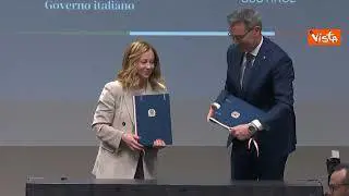 Meloni a Bolzano firma l'accordo sviluppo e coesione con il Presidente Kompatscher