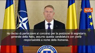 Il Presidente della Romania si candida come segretario generale della Nato, l'annuncio