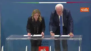 Meloni e Giani firmano accordi di coesione tra Governo e regione Toscana