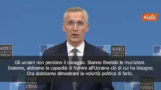 Stoltenberg: Sostenere ucraini, non hanno perso coraggio ma finito le munizioni