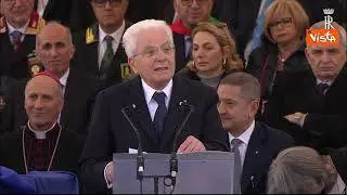 Mattarella: "Cassino tra i martiri d'Europa, tragedia dalle dimensioni umane spaventose"