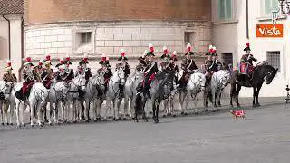 Giornata dell'Unità nazionale, anche il cane Briciola al cambio della guardia al Quirinale