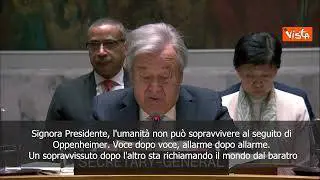Guterres chiede disarmo nucleare: Mondo non può sopravvivere a seguito di Oppenheimer