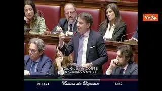 Conte a Meloni: Problema non è mia pochette, ma elmetto che ha messo all'Italia