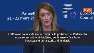 Metsola: Continuare con sostegno all'Ucraina, passare da retorica ai fatti - SOTTOTITOLI