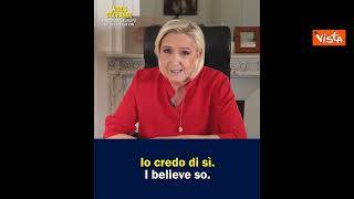 Le Pen: Meloni voterà secondo mandato von der Leyen. Unico oppositore sarà Salvini