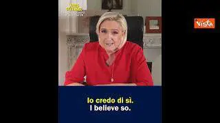 Le Pen: Meloni voterà secondo mandato von der Leyen. Unico oppositore sarà Salvini